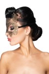 Золотистая карнавальная маска "Альнаир" фото 3 — pink-kiss