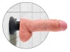 Вибромассажер со съёмной присоской 8" Vibrating Cock with Balls - 20,3 см. фото 5 — pink-kiss