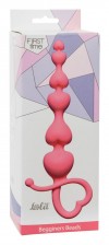 Розовая анальная цепочка Begginers Beads - 18 см. фото 2 — pink-kiss