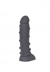 Тёмно-серый фаллоимитатор "Троллик" с крупными шишечками - 27 см. фото 2 — pink-kiss