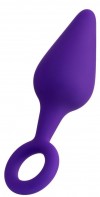 Фиолетовая анальная втулка с ограничительным колечком - 11,5 см. фото 1 — pink-kiss