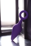 Фиолетовая анальная втулка с ограничительным колечком - 11,5 см. фото 11 — pink-kiss