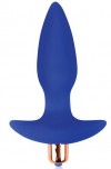 Синяя коническая анальная пробка Sweet Toys - 10,5 см. фото 1 — pink-kiss