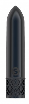 Темно-серая гладкая вибропуля Glitz - 8,8 см. фото 1 — pink-kiss