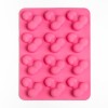 Ярко-розовая силиконовая форма для льда с фаллосами фото 2 — pink-kiss