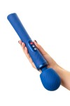 Синий вибромассажер Vim Vibrating Wand - 31,3 см. фото 9 — pink-kiss
