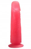 Розовый фаллоимитатор на подошве-присоске - 17,5 см. фото 1 — pink-kiss