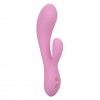 Розовый ультрагибкий вибратор-кролик Zoie - 17,75 см. фото 1 — pink-kiss