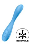 Голубой гибкий вибромассажер Satisfyer G-Spot Flex 4+ - 19 см. фото 3 — pink-kiss
