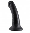 Чёрный фаллоимитатор с присоской 6" Cock - 15,2 см. фото 1 — pink-kiss