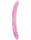 Розовый двусторонний фаллоимитатор - 46 см. фото 1 — pink-kiss