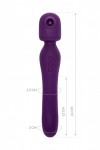Фиолетовый универсальный стимулятор Kisom - 24 см. фото 11 — pink-kiss