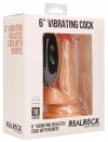 Телесный вибратор-реалистик Vibrating Realistic Cock 6" With Scrotum - 15 см. фото 3 — pink-kiss