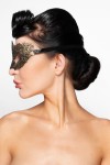Золотистая карнавальная маска "Альциона" фото 3 — pink-kiss