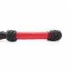 Черно-красная плеть с красной ручкой "Турецкие головы" - 57 см. фото 3 — pink-kiss