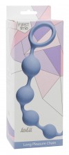 Голубая анальная цепочка Long Pleasure Chain - 35 см. фото 2 — pink-kiss