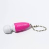Бело-розовый вибратор-брелок - 5 см. фото 1 — pink-kiss