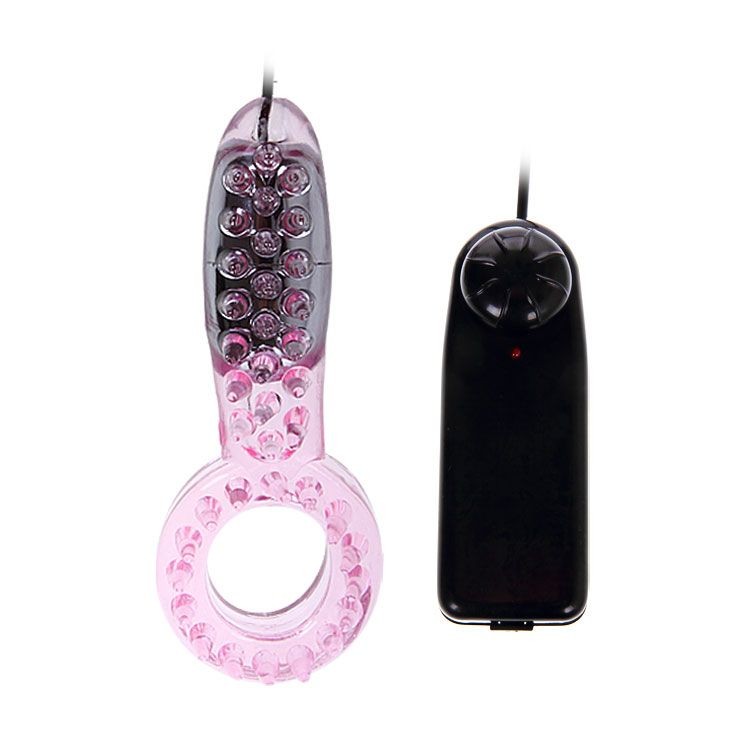 Нежно-розовое эрекционное кольцо с вибратором фото 1 — pink-kiss