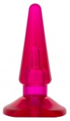 Розовая конусообразная анальная втулка - 9,5 см. фото 1 — pink-kiss