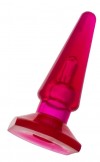 Розовая конусообразная анальная втулка - 9,5 см. фото 2 — pink-kiss