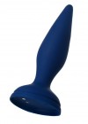 Синяя анальная вибровтулка OPlay Unico с пультом ДУ - 13,5 см. фото 1 — pink-kiss