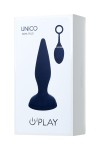 Синяя анальная вибровтулка OPlay Unico с пультом ДУ - 13,5 см. фото 11 — pink-kiss
