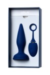 Синяя анальная вибровтулка OPlay Unico с пультом ДУ - 13,5 см. фото 14 — pink-kiss