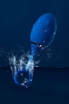 Синяя анальная вибровтулка OPlay Unico с пультом ДУ - 13,5 см. фото 18 — pink-kiss