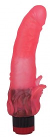 Розовый гелевый вибратор с клиторальными лепестками - 18,5 см. фото 1 — pink-kiss