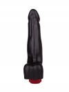 Чёрный вибромассажер-реалистик - 17,8 см. фото 3 — pink-kiss