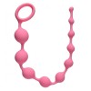 Розовая анальная цепочка Long Pleasure Chain - 35 см. фото 1 — pink-kiss