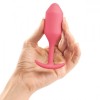 Розовая пробка для ношения B-vibe Snug Plug 2 - 11,4 см. фото 4 — pink-kiss
