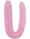 Розовый двусторонний фаллоимитатор 17.7 Inch Dildo - 22,5 см. фото 1 — pink-kiss