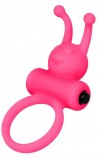 Розовое эрекционное виброкольцо на пенис Eromantica фото 1 — pink-kiss