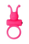 Розовое эрекционное виброкольцо на пенис Eromantica фото 4 — pink-kiss