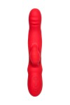 Красный вибратор Redli с двигающейся головкой - 21 см. фото 3 — pink-kiss