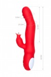 Красный вибратор Redli с двигающейся головкой - 21 см. фото 12 — pink-kiss