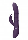 Фиолетовый вибромассажер-кролик с 3 стимулирующими кольцами Sora - 24,2 см. фото 4 — pink-kiss