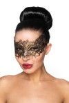 Золотистая карнавальная маска "Беллатрикс" фото 1 — pink-kiss