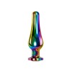 Радужная металлическая пробка Rainbow Metal Plug Medium - 11,1 см. фото 2 — pink-kiss