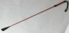 Длинный плетённый стек с наконечником-ладошкой и красной рукоятью - 85 см. фото 2 — pink-kiss