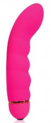 Розовый изогнутый вибромассажер с 20 режимами вибрации - 17 см. фото 1 — pink-kiss