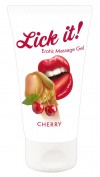 Лубрикант на водной основе Lick it! Cherry с ароматом вишни - 50 мл. фото 1 — pink-kiss