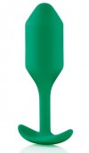 Зеленая пробка для ношения B-vibe Snug Plug 2 - 11,4 см. фото 1 — pink-kiss
