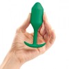 Зеленая пробка для ношения B-vibe Snug Plug 2 - 11,4 см. фото 6 — pink-kiss