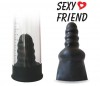 Черная насадка для помпы Sexy Friend размера L фото 2 — pink-kiss