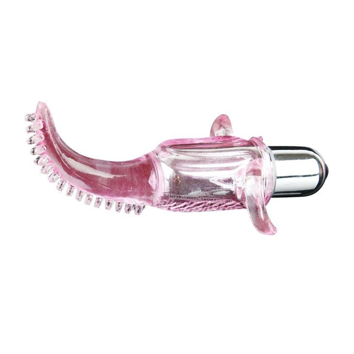 Насадка на палец в виде вибромассажера с щёточкой фото 1 — pink-kiss