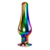 Радужная металлическая пробка Rainbow Metal Plug Large - 12,9 см. фото 1 — pink-kiss