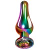 Радужная металлическая пробка Rainbow Metal Plug Large - 12,9 см. фото 2 — pink-kiss