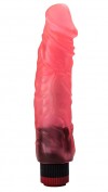Рельефный розовый вибратор-реалистик - 19,5 см. фото 1 — pink-kiss
